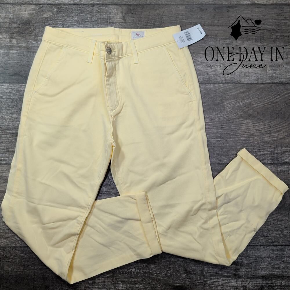 AG Adriano Goldschmied The Caden Tailored Trouser Pants Yellow NWT Size 4 (27)